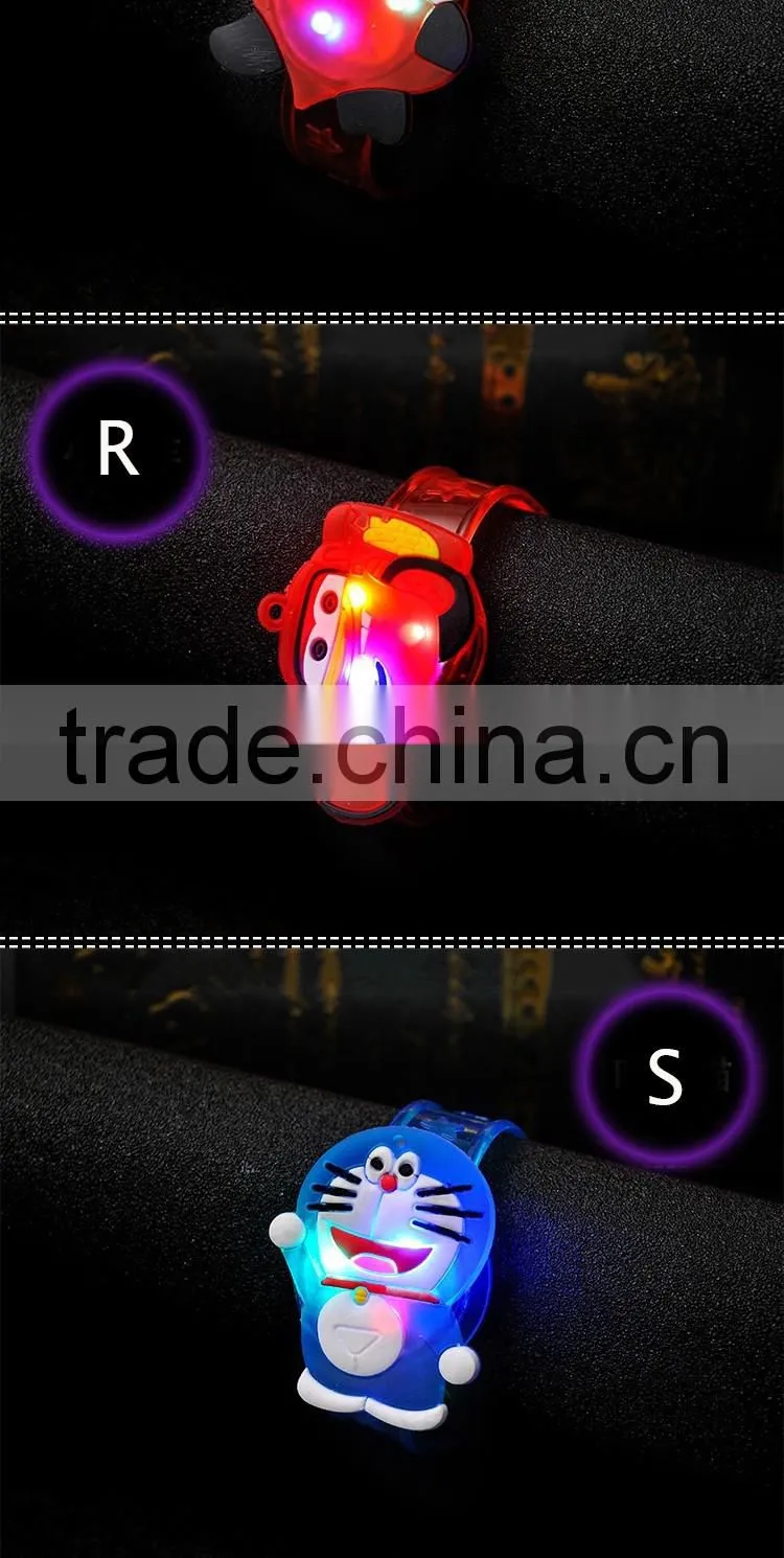 Hot Sell kids Gifts Cartoon Design Printing Flashes Custom LED Bracelet