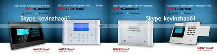 New Wireless home GSM fire alarm system with RFID card and app control (YL-007M2G)