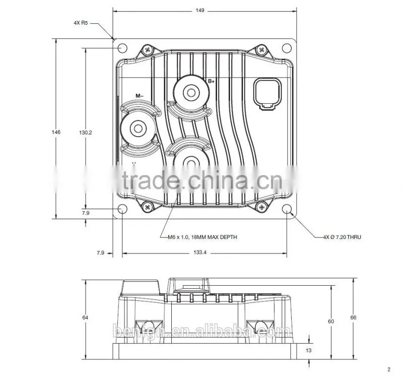 Curtis Model 1216 hydraulic pump controller 24V series wound DC motors for scissor lifts and mobile elevating work platforms