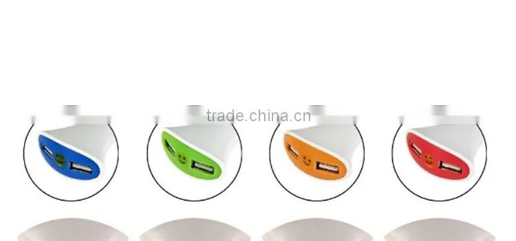 New products 2016 12v Car Battery Charger Indicator light Portable Dual Usb Car Charger with smile face free sample