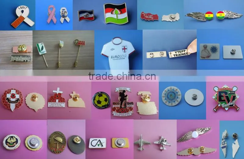 Synthetic Enamel Purpel Custom Letter Alphabet V Shape Lapel Pin