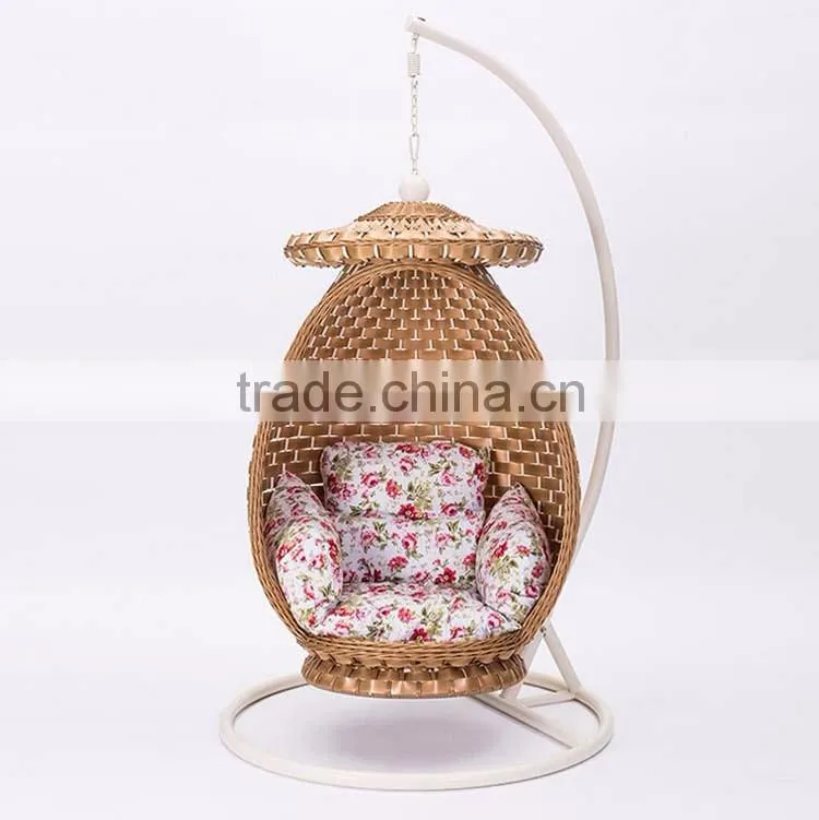 Chinese Style New Design With Canopy Rattan Indoor Home Indian Swing Jula /Swing