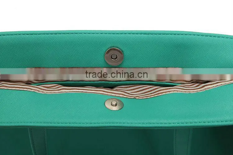 2016 Promotional fashionable wholesale custom printed leather bag shops
