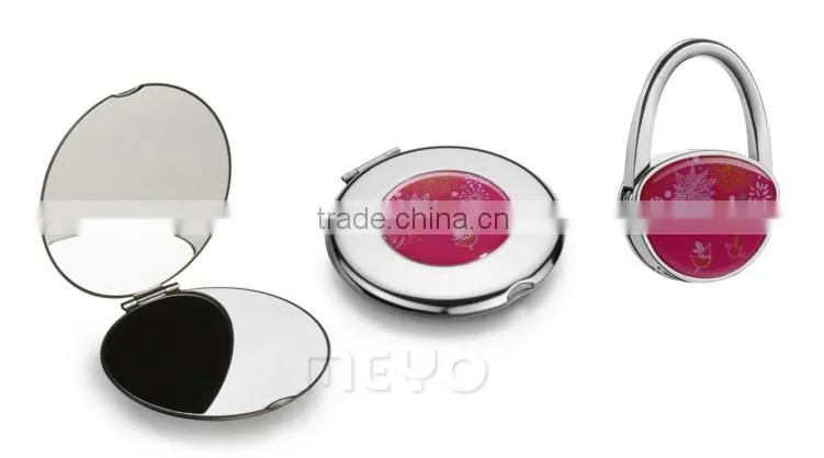 Fashinable cosmetic mirror desktop holding hook set with custom logo