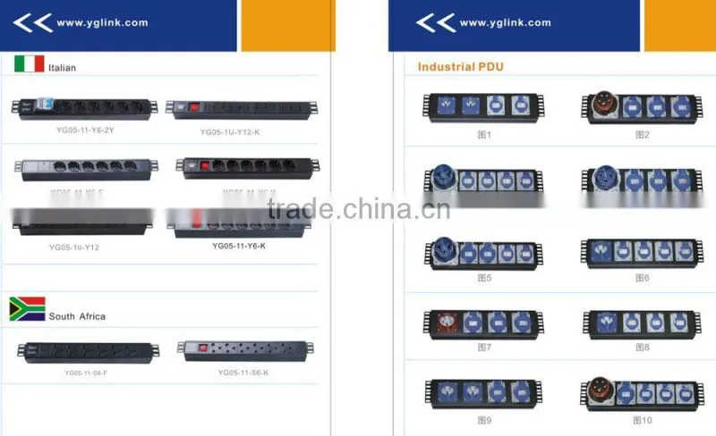 surge protector 1.5U German type PDU/horizontal installation/network cabinet