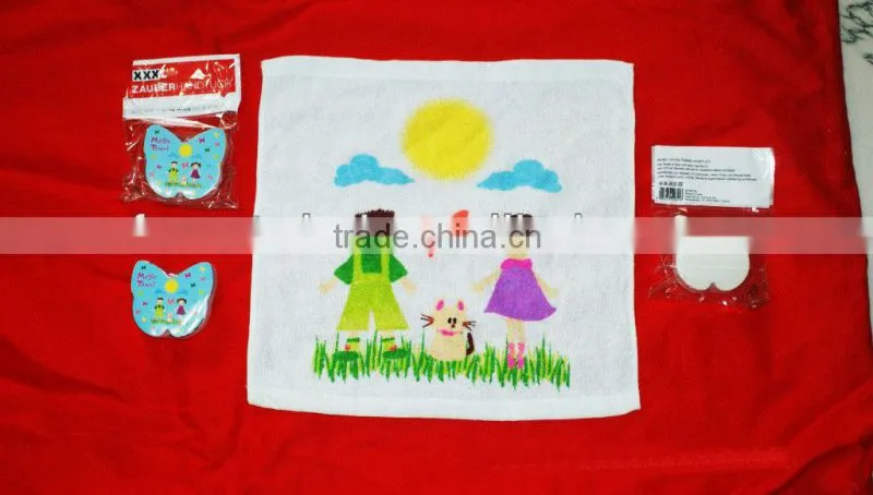 pigment printing compressed compact cotton towel