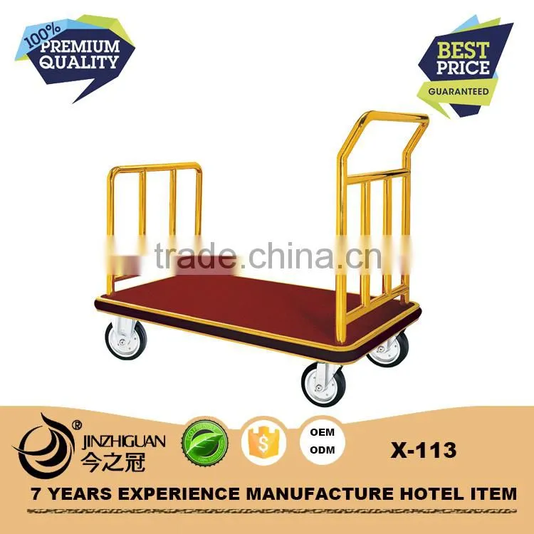 Luxury hand truck trolley luggage,hotel baggage trolley (X-113)