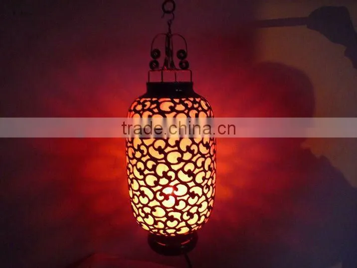 Chinese antique hanging red cloth new year lantern