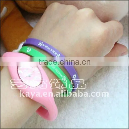 Eco-friendly custom giveaways silicon bracelet