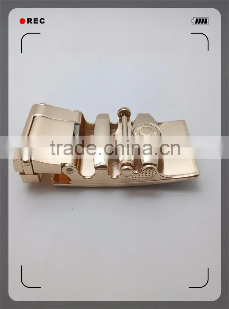 Western cowhide automatic buckle leather belt for men
