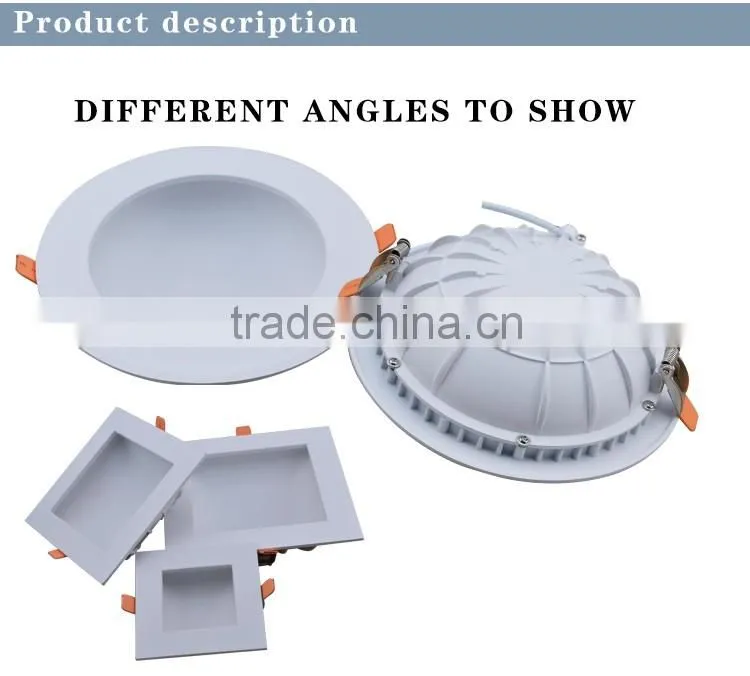 SMD 2835 Downlight 3W 6W 12W 18W 24W Diffuse Reflection LED Retrofit Recessed Ceiling Panel Light