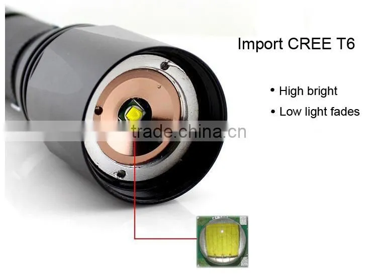 GOREAD Y63 High bright rechargeable focusable XML T6 LED flashlight