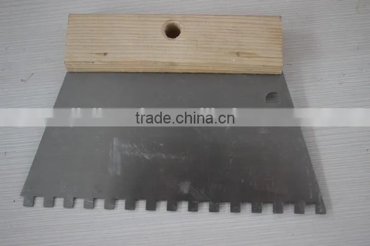 Teeth blade tools / carbon steel blade scraper with wooden handle