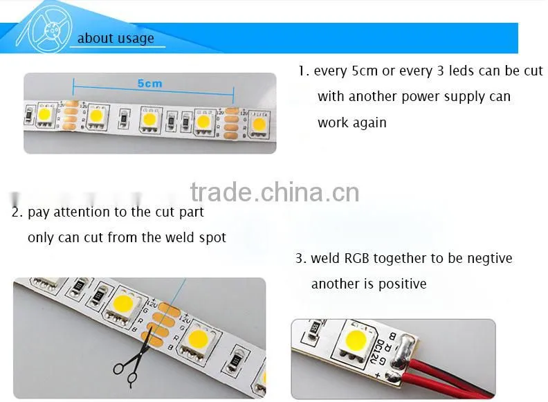 festalight UL CE RoHS certified SMD5050 chips warm white RGB flexible led strip light 220V 60 led per meter DC12V SMD3528