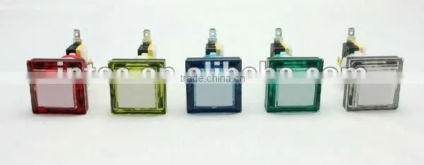 square green plastic push button switch electric pushbutton switch Momentary with LED light