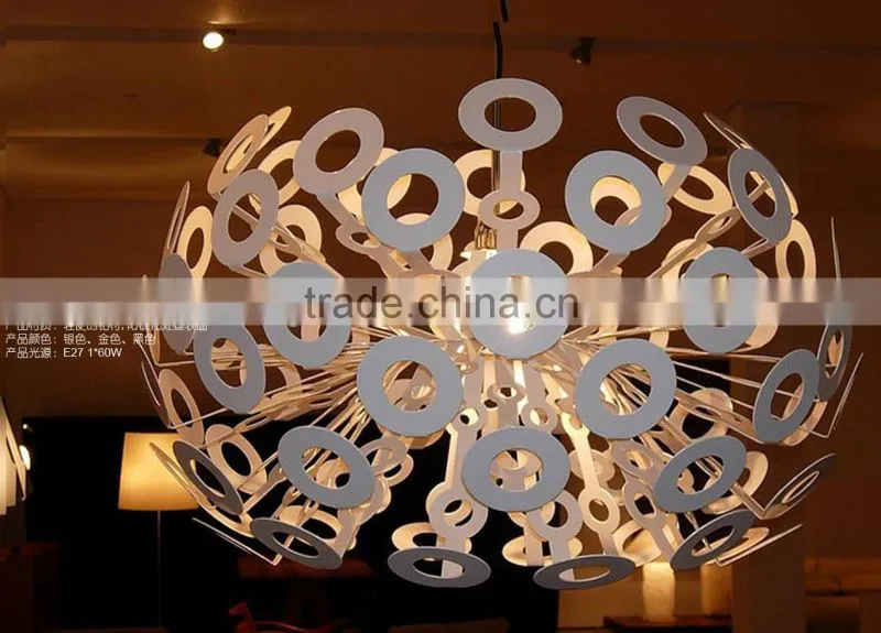 Metal Decorative Aluminium Silver chain chandelier LC20031