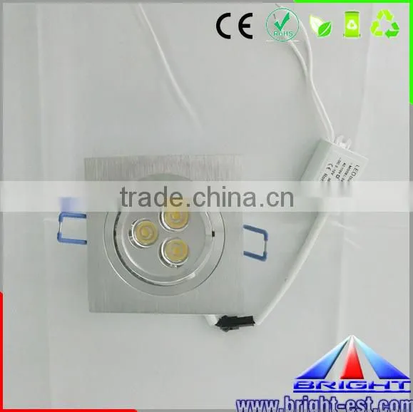 Dimmable 3pcs High Power led downlight, 3W led ceiling room light DC100V-240V