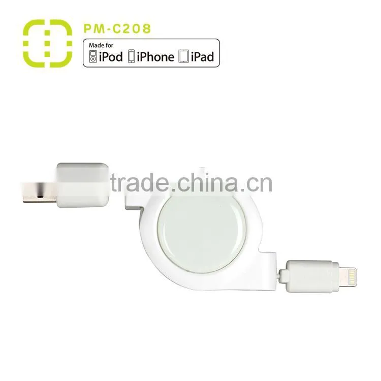 MFI retractable fexible flat cable with PVC housing