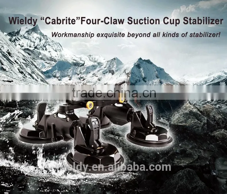 Wieldy four claw sunction up car camera stabilizer