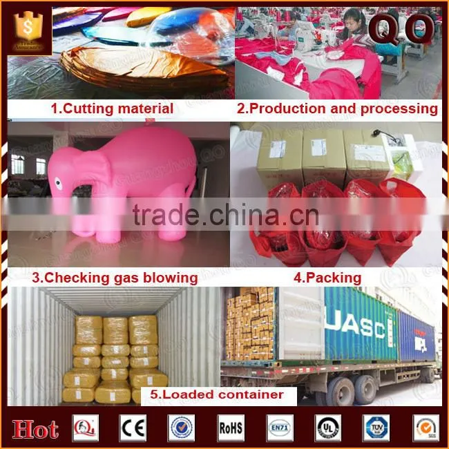 2016 High quality pink giant inflatable elephants for advertising