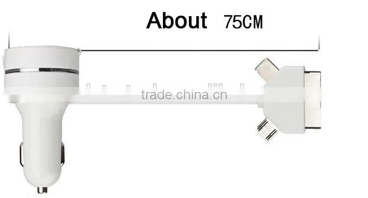 USB adaptor box set 3 in 1 charging cable car charger