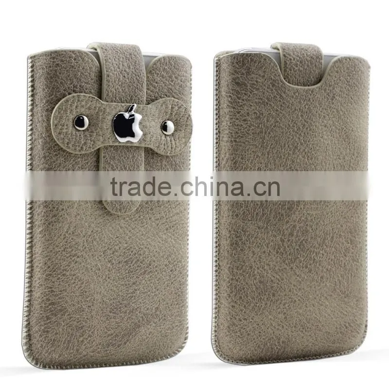 Leather pouch bag for i phone