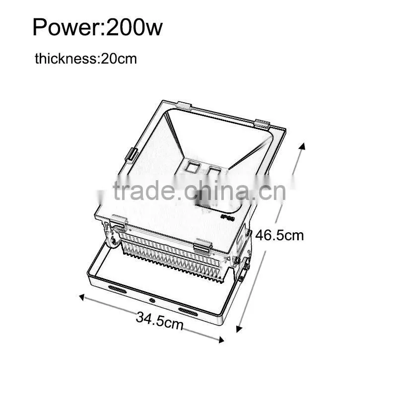 Brideglux chips IP65 Waterproof 200W Led Flood Lamp For Billboard