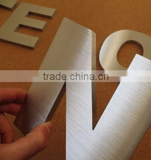 whole sale price laser grinding 3d stainless steel mental letter sign of alphabet letter with polished surface treatment