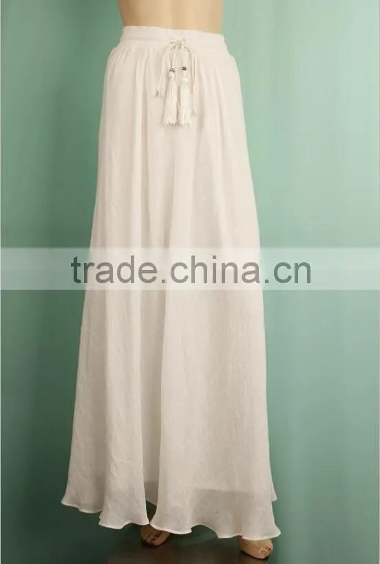 High quality spring western style long skirts western style plain ladies cotton long skirts HS150632379