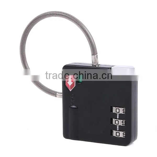 2015 New trendy style safe suitcase lock travel lock TSA cable lock