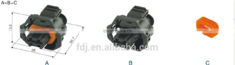 2 pin female waterproof connector 3 pin male waterproof connector