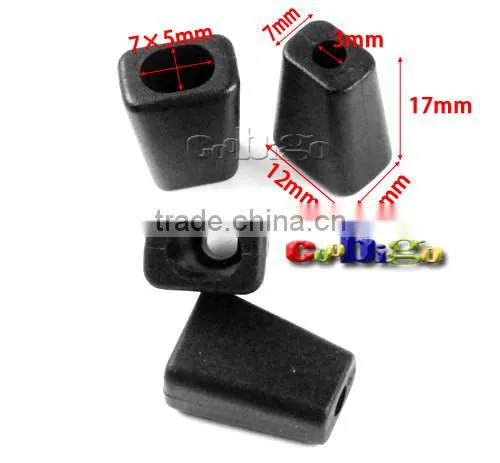 1/8"(3mm) Diameter Rectangular Sliding Rope Clamp Cord Ends Bell For Sportwear Backpack Strap String Or Paracord #FLS111