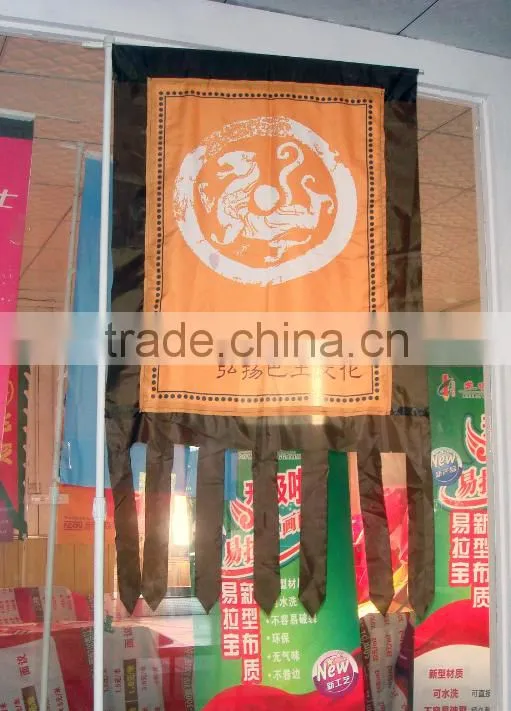 oval shape flag fringes flag custom made flag