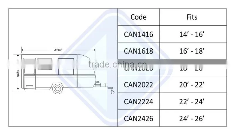 Buy wholesale direct from china Caravan Storm Cover