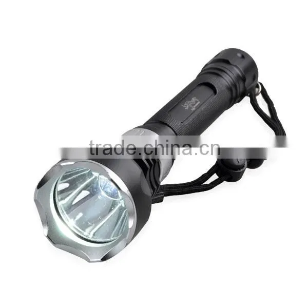 2*18650 battery high power led underwater diving flash light