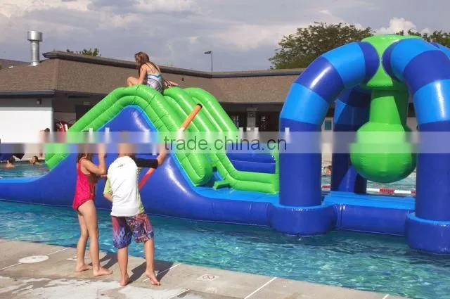 2014 hot sale normal 26ft by 14ft inflatable water obstacles