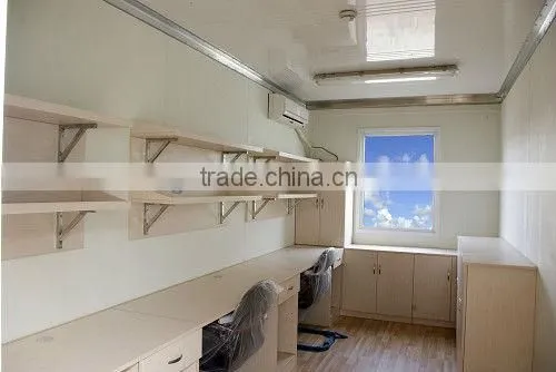 sandwich panel prefabricated movable container house with B.V.&ISO certificate for office/shop/living