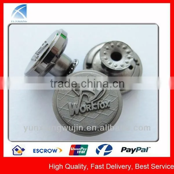 YX4747 Factory Sale Quality Plating Metal Buttons for Jeans