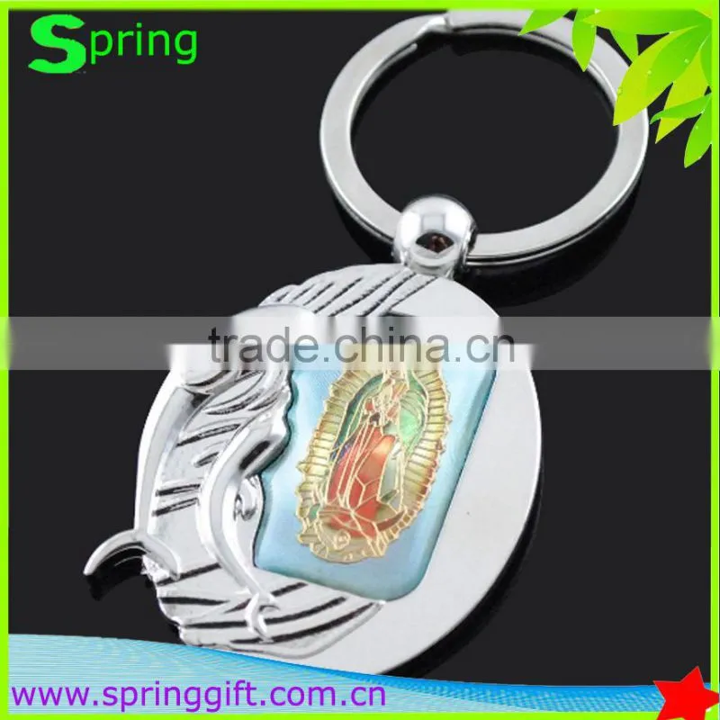 zinc alloy Virgin Mary keyring relgious key ring