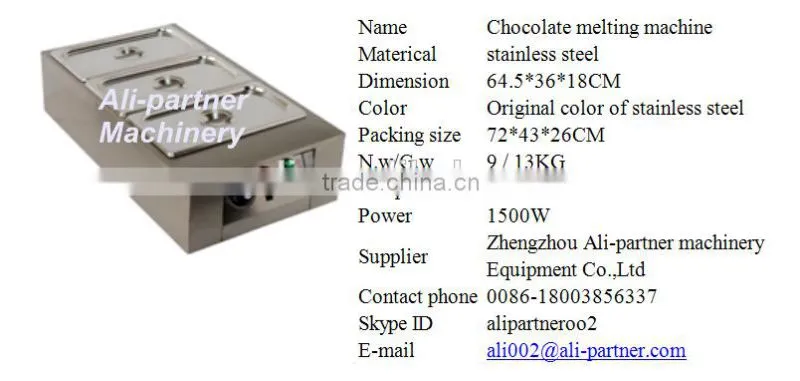 Electric chocolate melter / chocolate melting machine