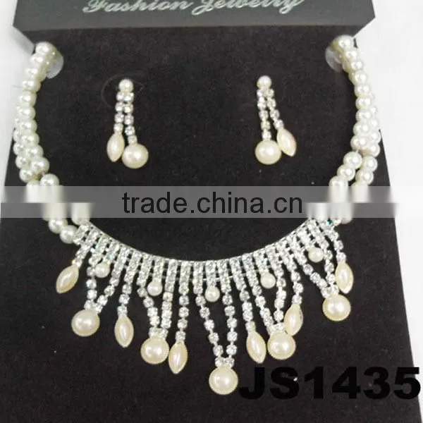 cheap fashion flower necklace earrings jewelry set