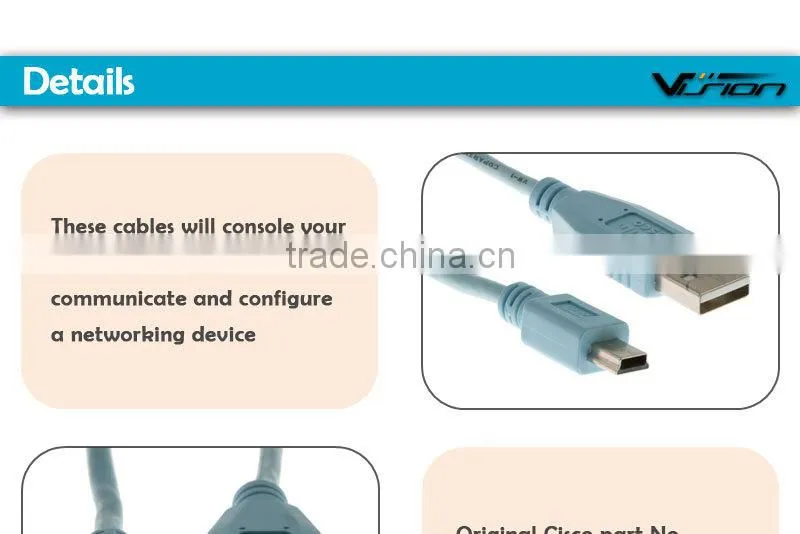 6FT CAB-Console-USB Cisco Blue USB Console Cable