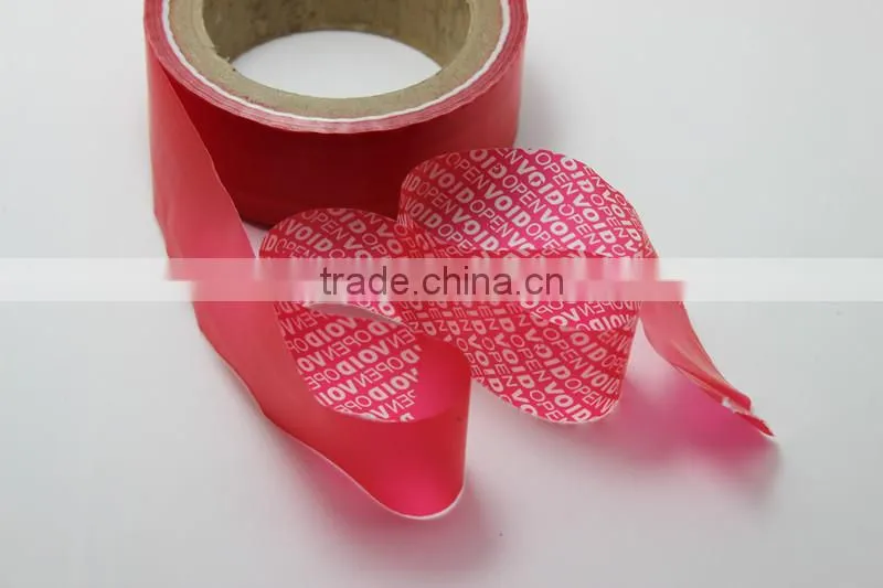 Tamper evident security film for making securty bag
