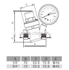 ISO228 with watch nickle-plating relife valve