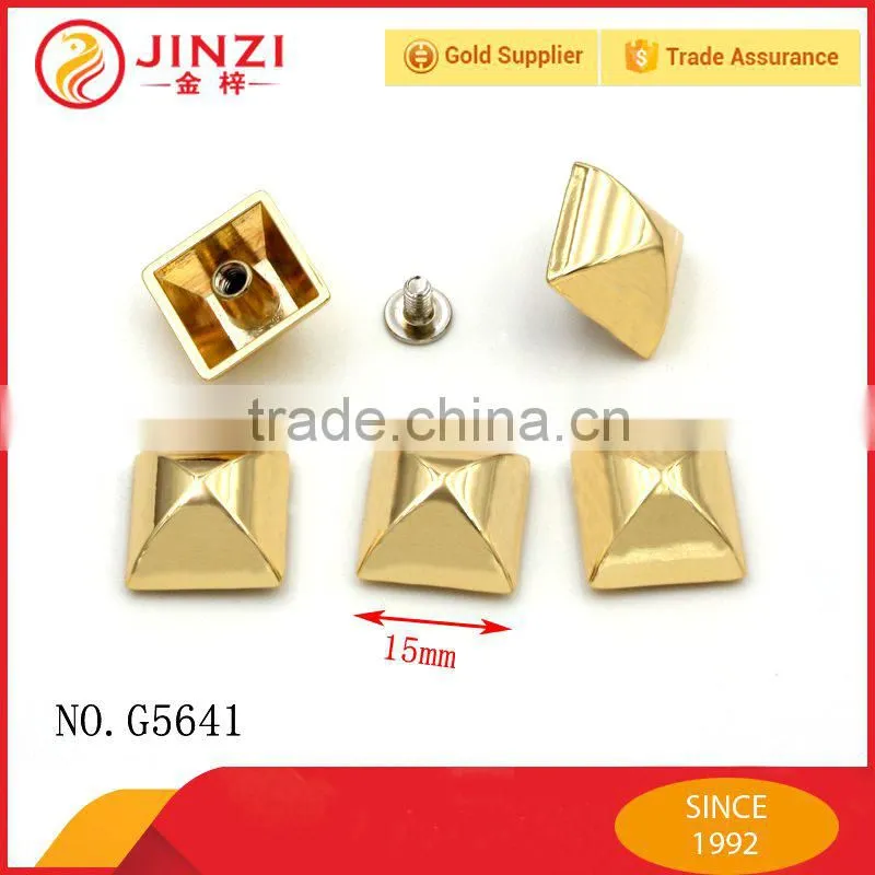 Metal rivets with scerw fixing in zinc alloy for bags decoration leather bags