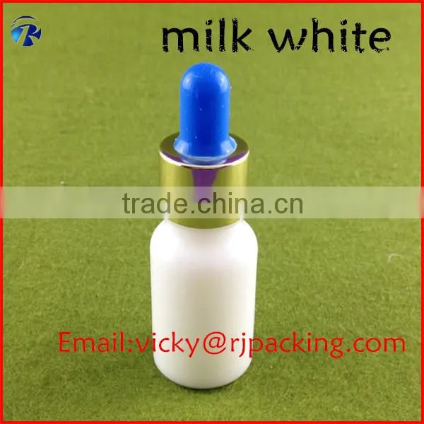 white porcelain glass bottle/fancy glass dropper bottle/essential oil bottle