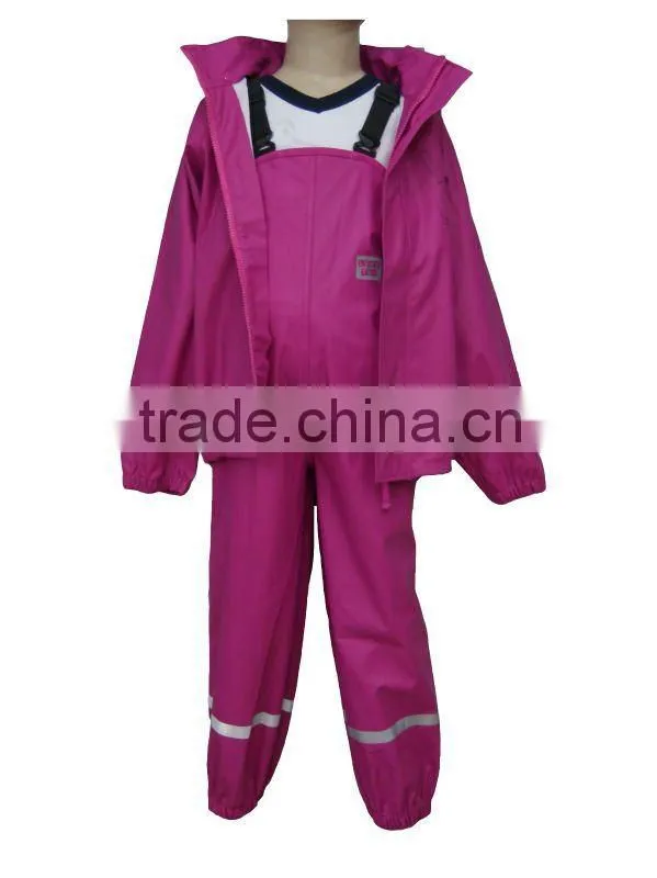 Kid's All-over Printed PU Knitted Rain Sets, Rain Suit, Rain Wear
