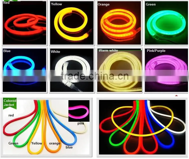 high lumen led neon light Red blue LED decorative neon rope for building