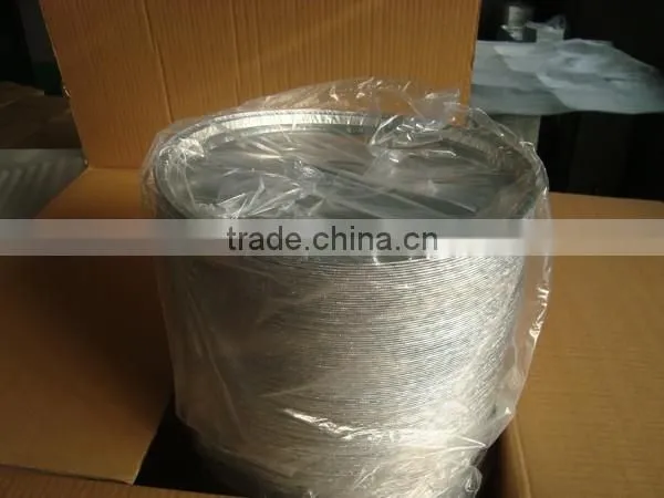 Round aluminium foil container