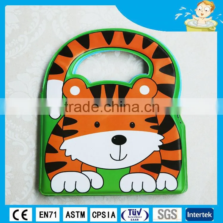 2016 fun in bath time waterproof Irregular pvc bath book, soft safe vinyl bath book, educational baby bath toys